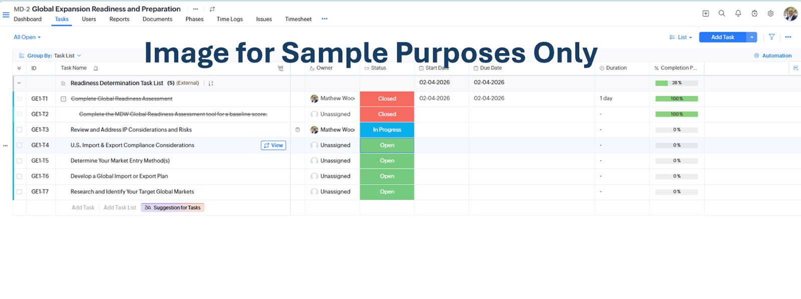 Sample Global Project 